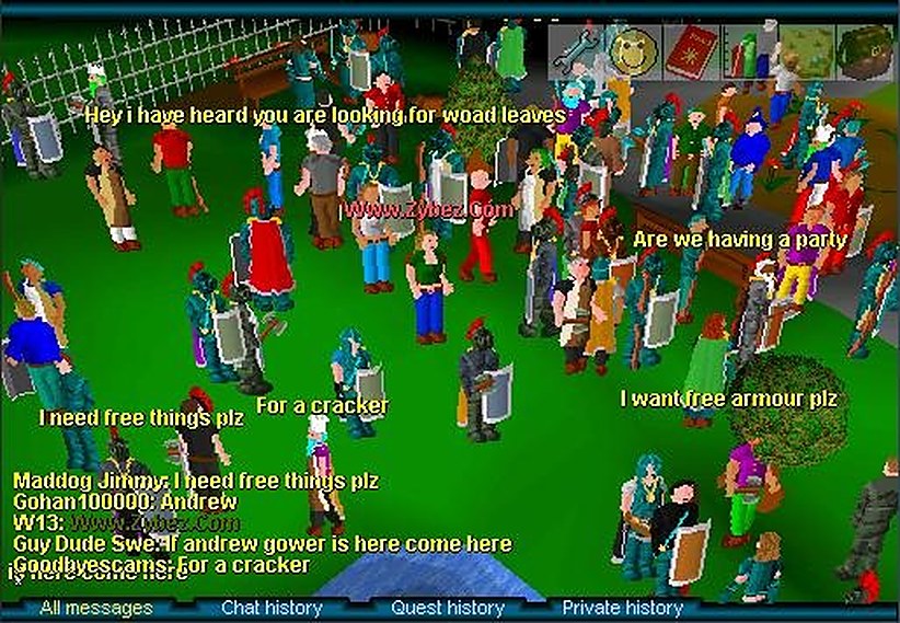 Players gathered at a Christmas cracker party in 2001
